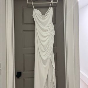 Zara White Draped Dress